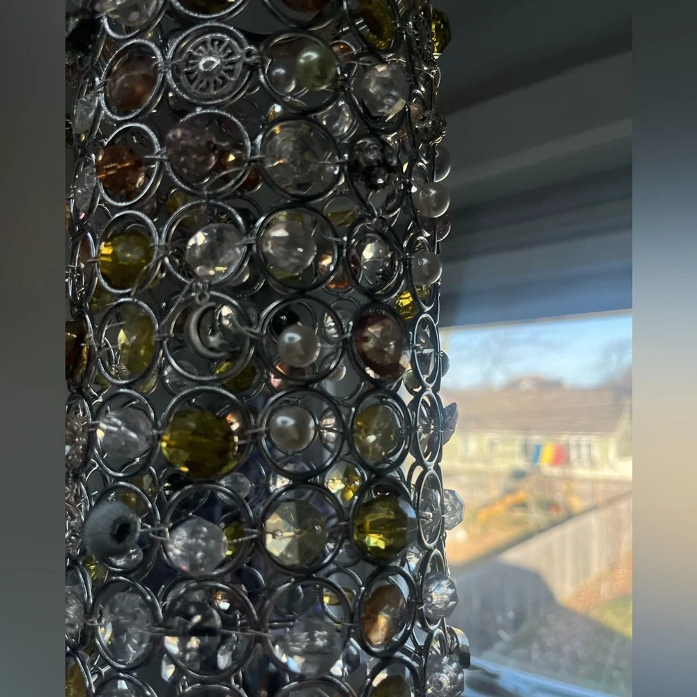 Crystal and Beaded Chandelier Decor Sun Catcher Celestial 70s Vibe